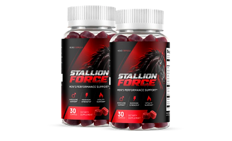 Two bottles of Stallion Force gummies